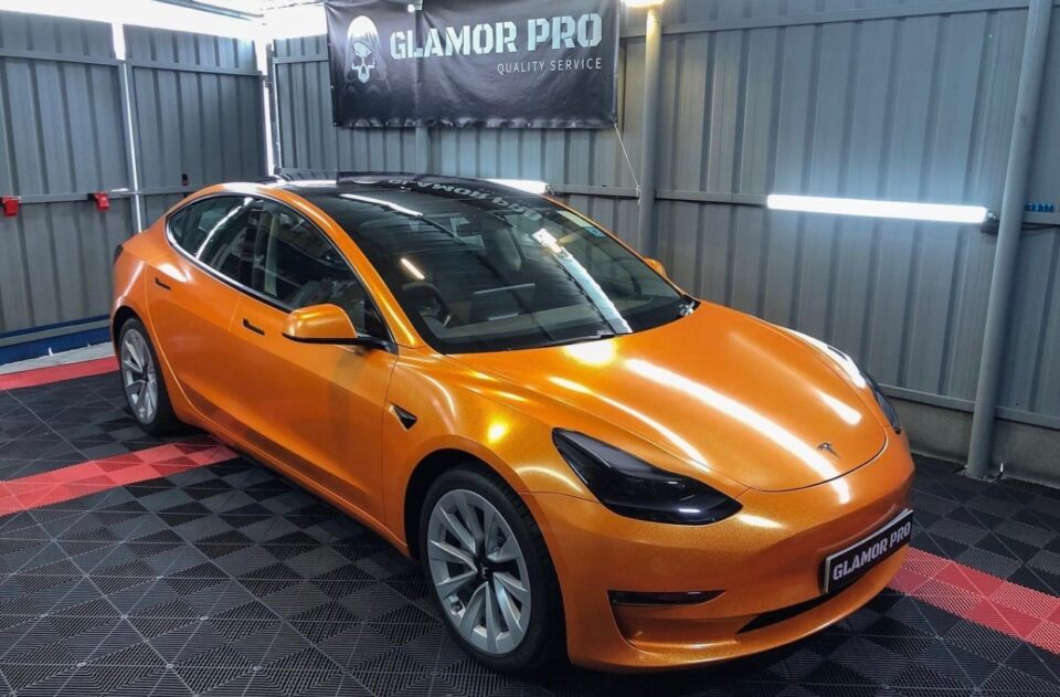 Hexis Skintac HX20OAUB Aurora Orange Gloss - Pomarańczowy Aurora Brokat Połysk - obrazek 7