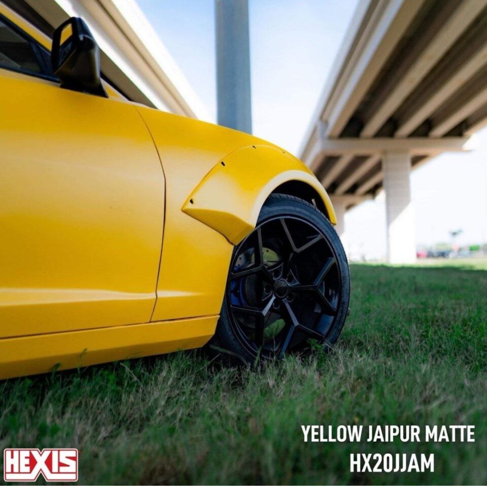 Hexis Skintac HX20JJAM Jaipur Lemon Yellow Matt - Indyjski Cytrynowo Żółty Metalik Mat - obrazek 12