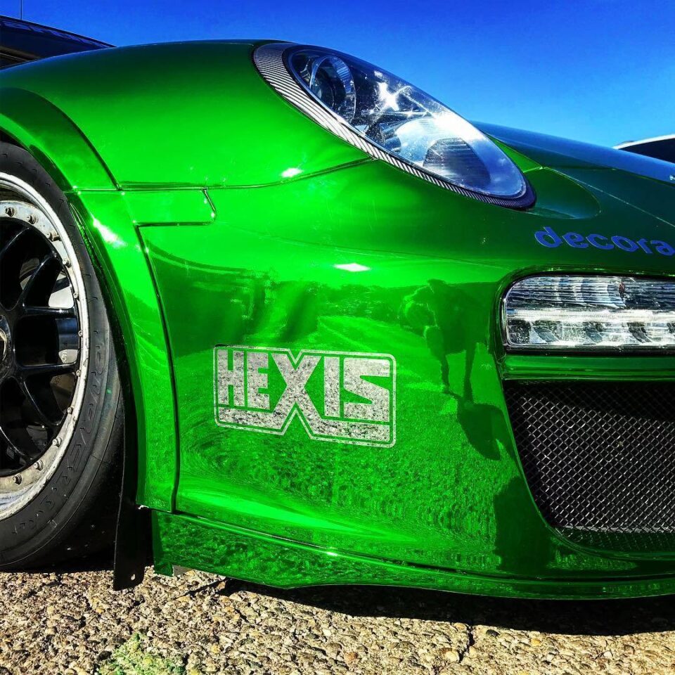 Hexis Skintac HX30SCH04B Super Chrome Green Gloss 1,37m - Super Zielony Chrom Połysk - obrazek 4