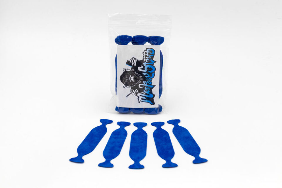 Monkey Strips #Cornergame Blue - Niebieski filc do oklejania na mokro i na sucho ze skrzydełkami - 1szt - obrazek 5