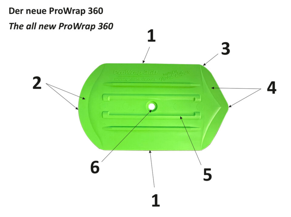 Yellotools YT21YPBO01 ProWrap 360 | special squeegee vinyl squeegee Green - specjalna rakla do winylu, Zielona (miękka) - obrazek 4