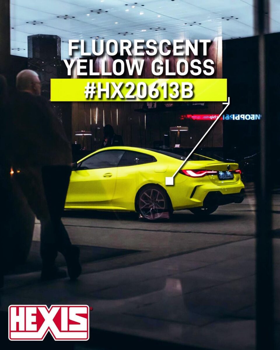 Hexis Skintac HX20613B Fluorescent Yellow Gloss - Fluorescencyjny Żółty Niemetalik Połysk - obrazek 34