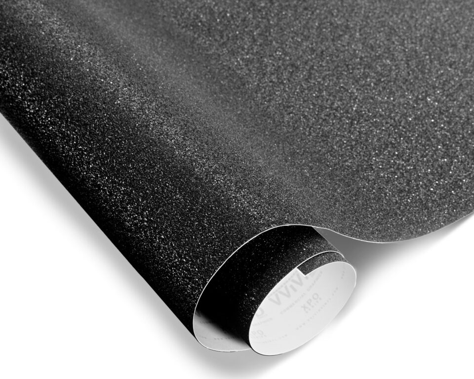 VVIVID Indestructible Wrap - Black 1,52m - Efektowna folia dekoracyjna do zabezpieczeń, stosunkowo plastyczna - nie tylko progów samochodowych (UWAGA - 1szt. = 10 centymetrów bieżących) - obrazek 2